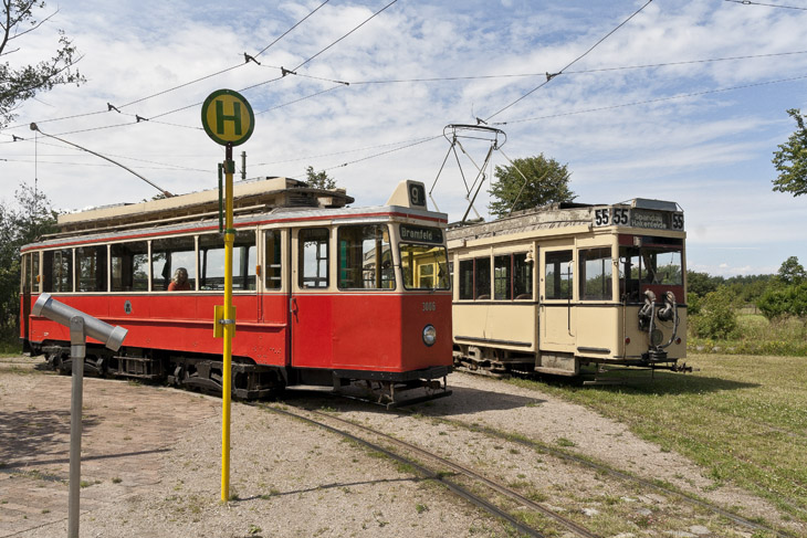 Museumsbahnen am Schönberger Strand, Straßenbahnwagen zweier Generationen