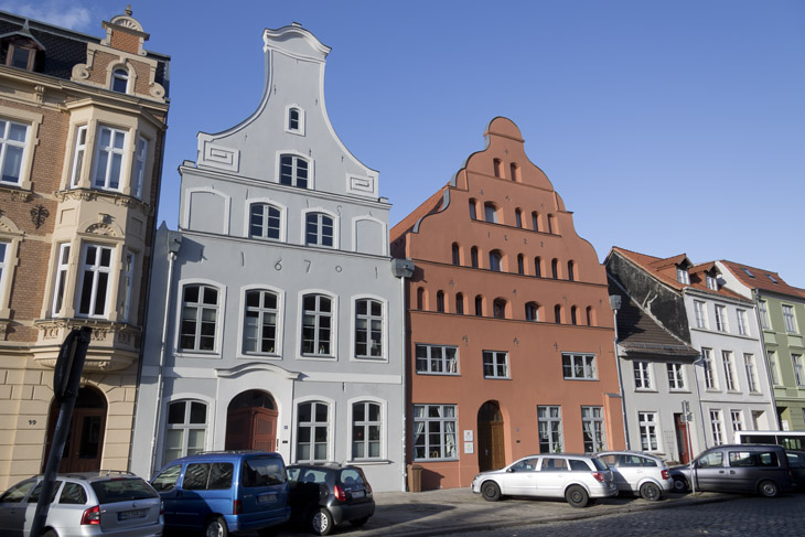 In der Altstadt von Wismar, Barockhäuser