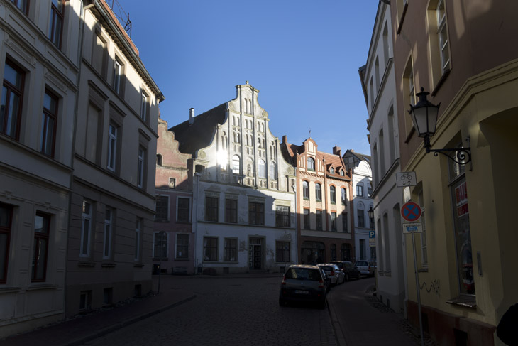 In der Altstadt von Wismar, Straßenansicht