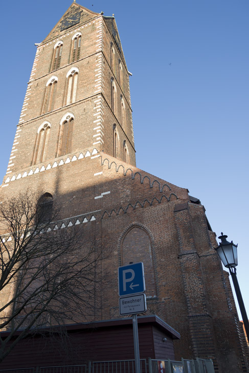 In der Altstadt von Wismar - Turm der Marienkirche