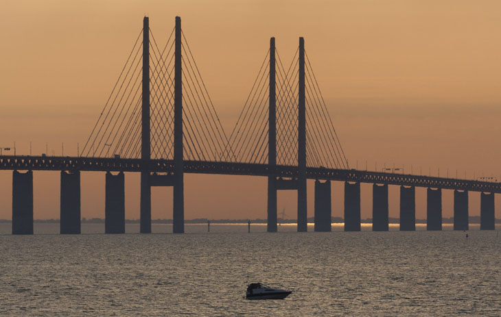 Die Öresundbrücke, Blick von Malmö aus