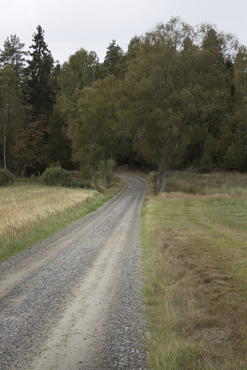 Schotterweg in Schweden